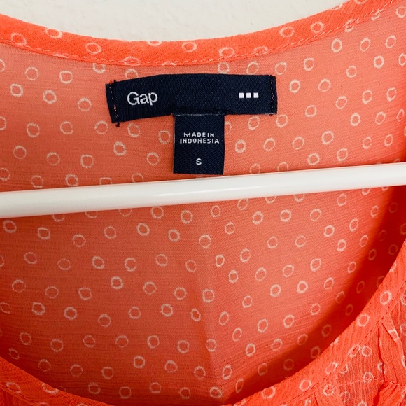 GAP Coral Slightly Sheer Flowy Tank Small - Picture 5 of 6